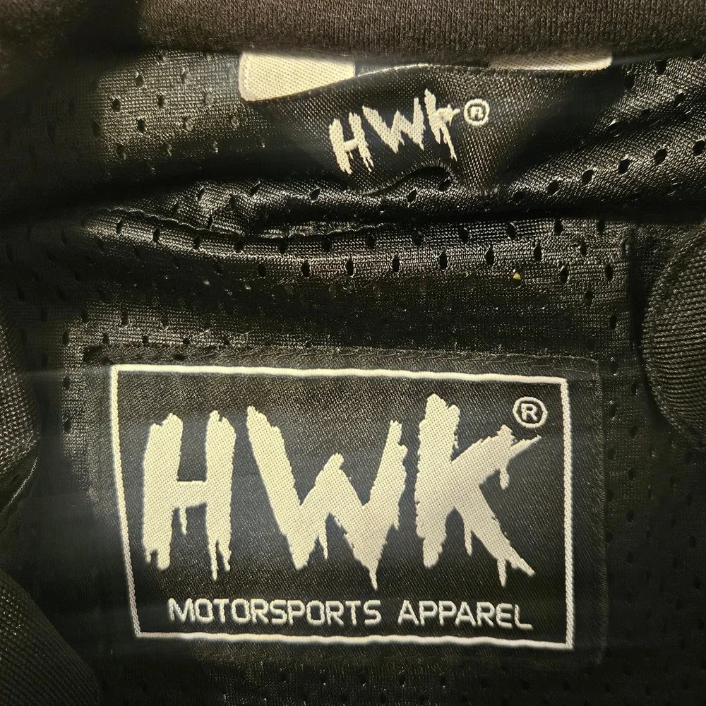 HWK Motorsports Mens Mesh Motorcycle Jacket Armored Black Red Riding Gear Small
